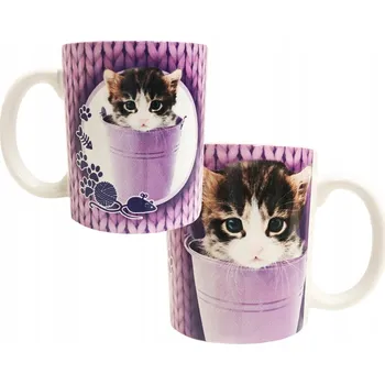 Keramický hrnek kočka v kyblíku