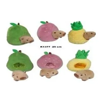 plyšák Kapibara z owocowym domkiem 25cm MIX