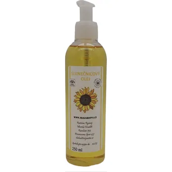 Masážní přípravek Slunečnicový olej k masírování Objem: 250 ml, Uzávěr: Pumpa, Materiál obalu: Plast PET lokální