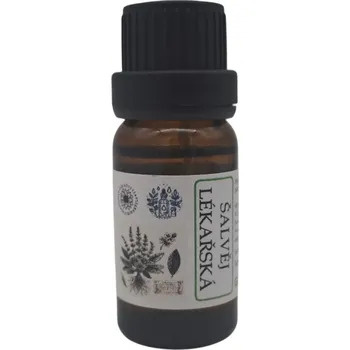 Olejářství Šalvějový olej 10 ml Objem: 10 ml, Uzávěr: Vykapávač, Materiál obalu: Hnědé sklo inhalujte s vodní párou při nachlazení