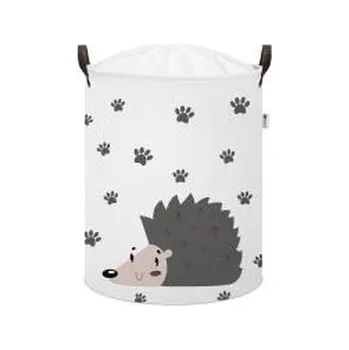 Podlahový mycí stroj Sipo Koš na hračky se šňůrkou, skládací bavlněný / 43 l, Hedgehog