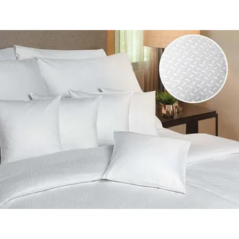 Povlečení DADKA VRACOV Povlečení damašek Kávové zrno bílé 140x200, 70x90 cm Varianta: Povlečení damašek Kávové zrno bílé 240x200, 2x70x90 cm, Značka: Dadka