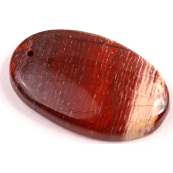 Přírodní kámen Vrtaný kabošon Australský Jaspis č.V93 (30x18x6mm)