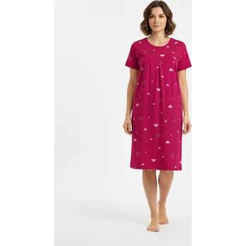 Dámská noční košile Dámská noční košile tm. růžová WOLF D2534 Velikost: XXXL
