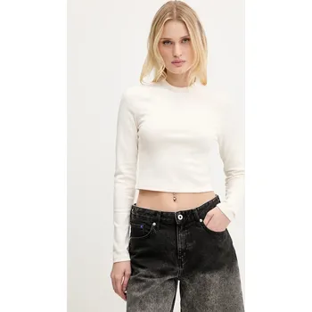 Tričko s dlouhým rukávem HUGO Dafilomena_3 50518378 béžová 01X, vel. XS