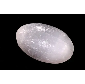 Přírodní kámen Vrtaný kabošon Selenite č.V106 (35x23x8mm)