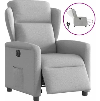 Křeslo zahrada-XL Elektrické polohovací křeslo obláčkově šedé textil 3303123