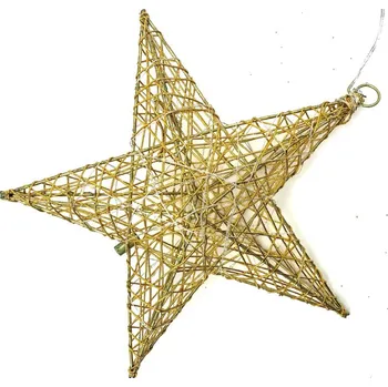 Vánoční dekorace Appetitissime Vánoční svítící dekorace - Hvězda 32 cm (zlatá)