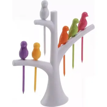 Napichovátka - PTÁČCI - 6 ks - BÍLÉ (Značka: OLIVE)