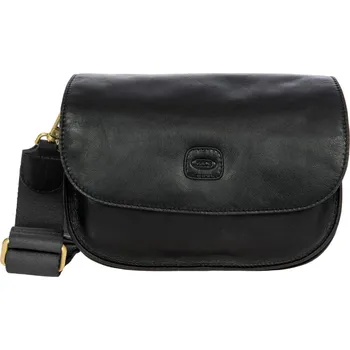 Kabelka Kožená kabelka Bric`s Volterra Messenger Black