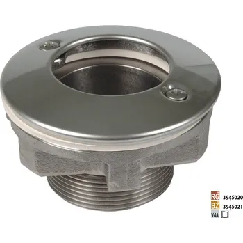 Hugo Lahme sací tryska s přírubou, napojení 2" vnější závit, délka 40 mm, pro fóliové bazény