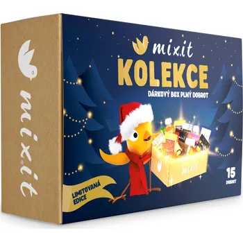 Dárkový potravinový koš Mixit Kolekce dárkový box plný dobrot 619 g