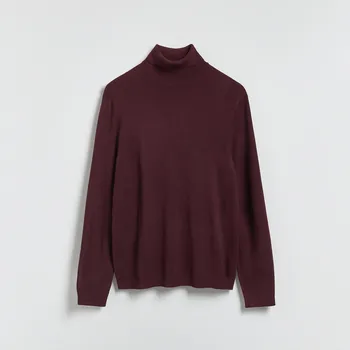 Pánský svetr Reserved - Rolák s viskózou - hnědá - 042FR-83M - 042FR-83M-L