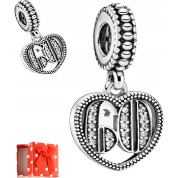 Přívěsek Přívěsek Charm 60. NAROZENINY výročí stříbrný charm s925 + KRABIČKA Dárek