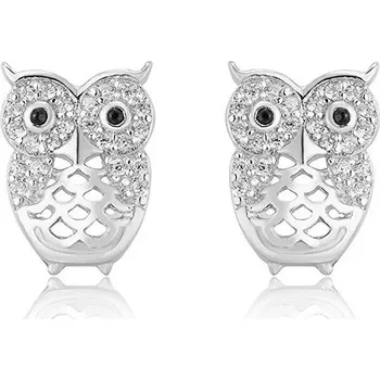 Náušnice Beneto Stříbrné náušnice Sova AGUP1200