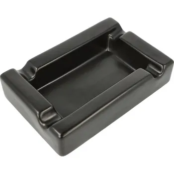 Popelník Doutníkový popelník keramický černý matný 4D