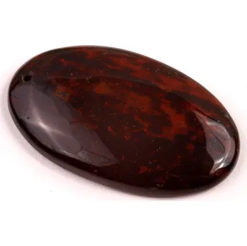 Sběratelství Vrtaný kabošon Krvavý Kámen č.V110 (42x25x6mm)