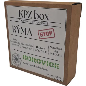 Dárkový potravinový koš Olejářství Dezinfekční krabička KPZ rýma STOP|borovice