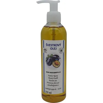 Masážní přípravek Olejářství Švestkový olej na masáž Objem: 250 ml, Uzávěr: Pumpa, Materiál obalu: Plast PET