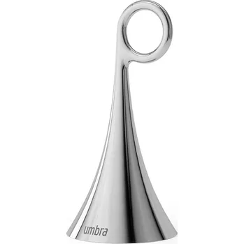 Vánoční dekorace Prémiový mosazný zvonek Umbra ISA BELL 6,6 x 12,7cm leštěný chrom