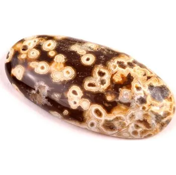Přírodní kámen Vrtaný kabošon Ocean Jaspis č.V129 (32x17x6mm)