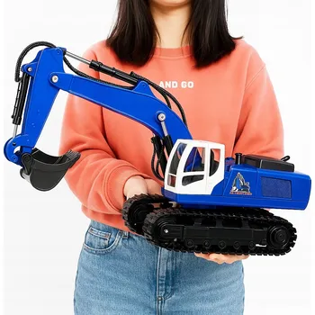 RC model auta DÁLKOVĚ OVLÁDANÝ BAGR RC KALIWOER - KOVOVÁ LŽÍCE AKUMULÁTOR