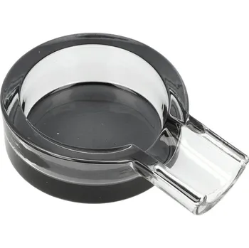 Humidor Doutníkový popelník skleněný kulatý 1D