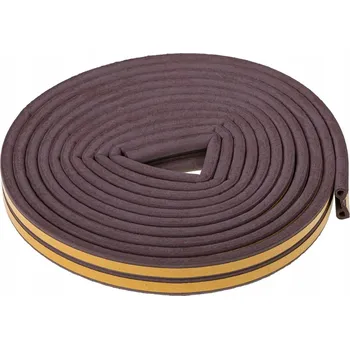 Těsnění do okna a dveří Okenní těsnění P Samolepicí Hnědé 9x5,5mm/6m Dveřní guma Izolace