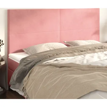Čelo postele růžové 200x5x118/128 cm sametové IM_3116123