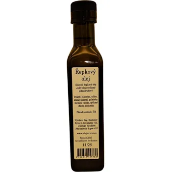 Přisada na vaření a pečení Olejářství Řepkový olej Objem: 5000 ml BagInBox, Uzávěr: Výpustný kohout, Materiál obalu: BiB ve skle| nerafinovaný!