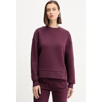 Dámská mikina Bavlněná mikina Patrizia Pepe dámská, vínová barva, s aplikací, 2M4494 J079 2M4494.J079 83X, vel. 36