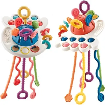 Hračka na kočárek CHIPOLINO Senzorická hračka 4v1 Circle 1ks (mix)