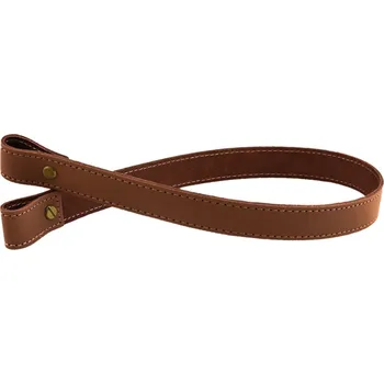 Pro Háčkování Sada kožený popruh prošívaný 62 cm š. 2 cm hnědý s nýtkem staromosaz