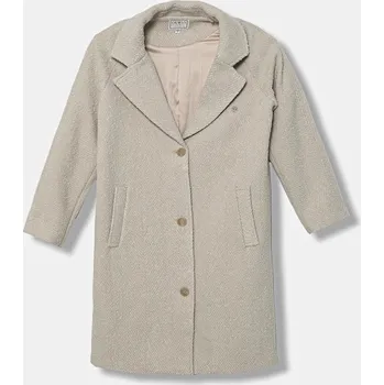 Dámský kabát Dětský kabát s příměsí vlny Guess béžová barva, J5BL20 W3100 J5BL20.W3100.9BYA 80X, vel. 158-166