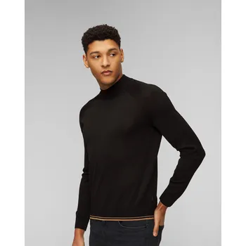 Pánský svetr Černý Vlněný Pánský Svetr Hugo Boss Perfino 50506011-1