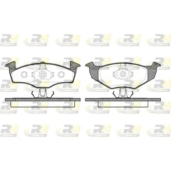 Brzdová destička Sada brzdových destiček, vždy 4 kusy v sadě ROADHOUSE 2609.10