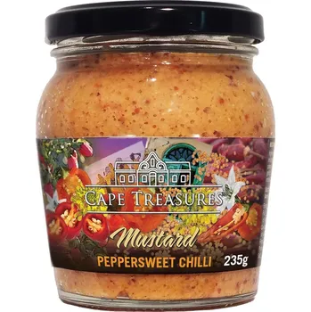 Omáčka Cape Treasures Hořčice se sladkými chilli papričkami Peppadew z Jižní Afriky, 235 g