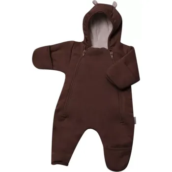 Kojenecký overall Overal/kombinéza Thermo podšitá wellsoftem MKcool MK2529 čokoládově hnědá 56 (Tepláková kojenecká kombinéza podšitá)