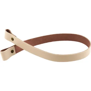 Pro Háčkování Sada kožený popruh 62 cm š. 2 cm krémový s nýtkem staromosaz