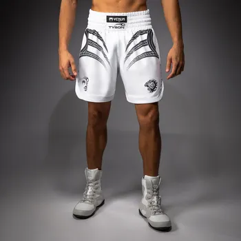 Pánské kraťasy Boxerské šortky Venum x Mike Tyson Tiger - Optical White/Deep Black Velikost: L