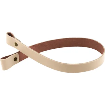 Pro Háčkování Sada kožený popruh 58 cm š. 2,5 cm krémový s nýtkem staromosaz