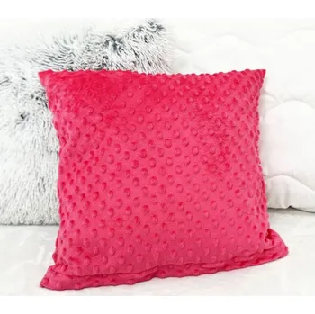 Polštář Polštář 40x40 Minky - tmavě růžový