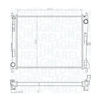 Chladič motoru Chladič, chlazení motoru MAGNETI MARELLI 350213165300