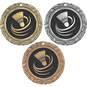 Badminton medaile D8D-LAC018 Zde napište text na štítky a součet zadejte do košíku. Více informací viz.POPIS v dolní části.