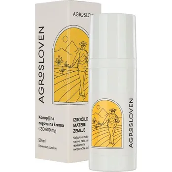 Pleťový krém Agrosloven CBD konopný krém: sametová péče pro citlivou pokožku (50 ml)