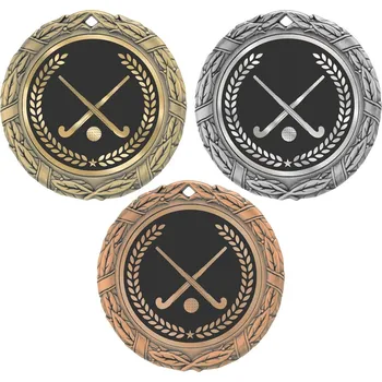 Pozemní hokej medaile D8D-LAC021 Stuhu vyberte z naší nabídky.