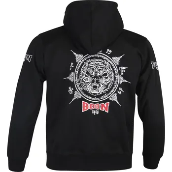 Pánská mikina Mikina Boon Tygr Yant Barva: Černá, Velikost: M