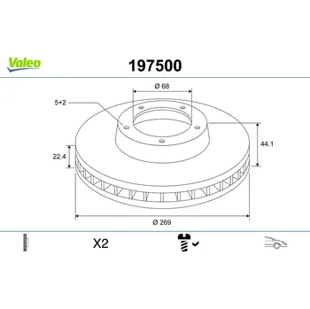 Brzdový kotouč Brzdový kotouč VALEO 197500