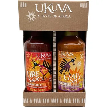 Omáčka Ukuva Dárkový Duo set omáček z Jižní Afriky, 2x240 ml