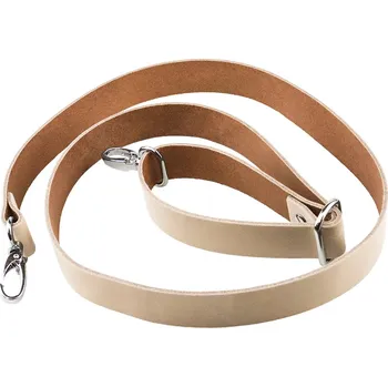 Pro Háčkování Sada kožený popruh posuvný 122 cm š. 2,5 cm krémový nikl